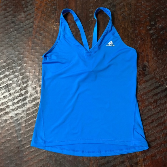 adidas Tops - Adidas TechFit Blue Tank-top